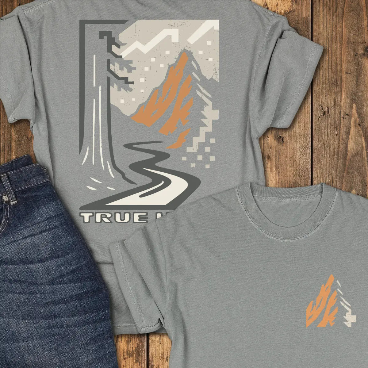 Pixel Peak Tee - Grey