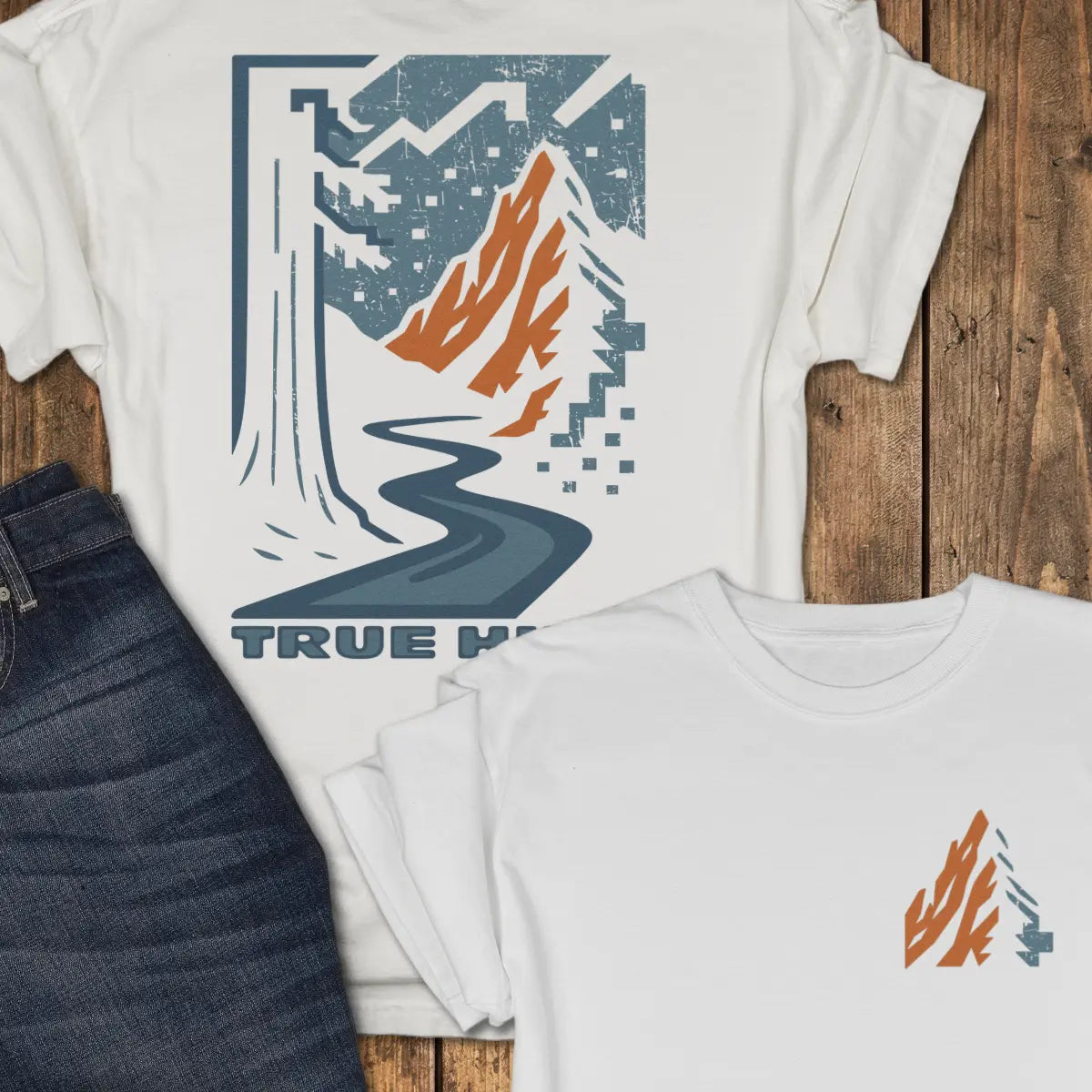 Pixel Peak Tee - White