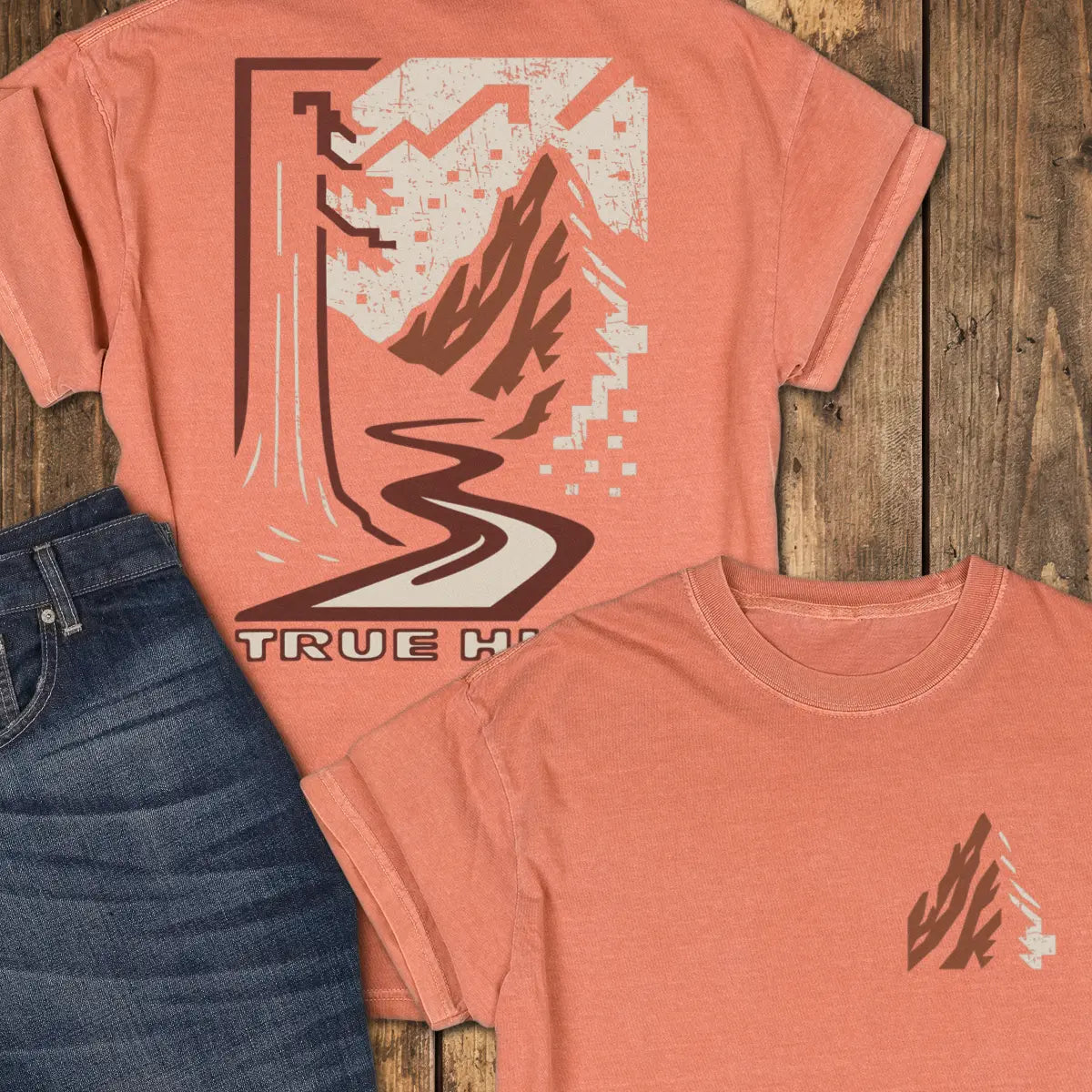 Pixel Peak Tee - Yam