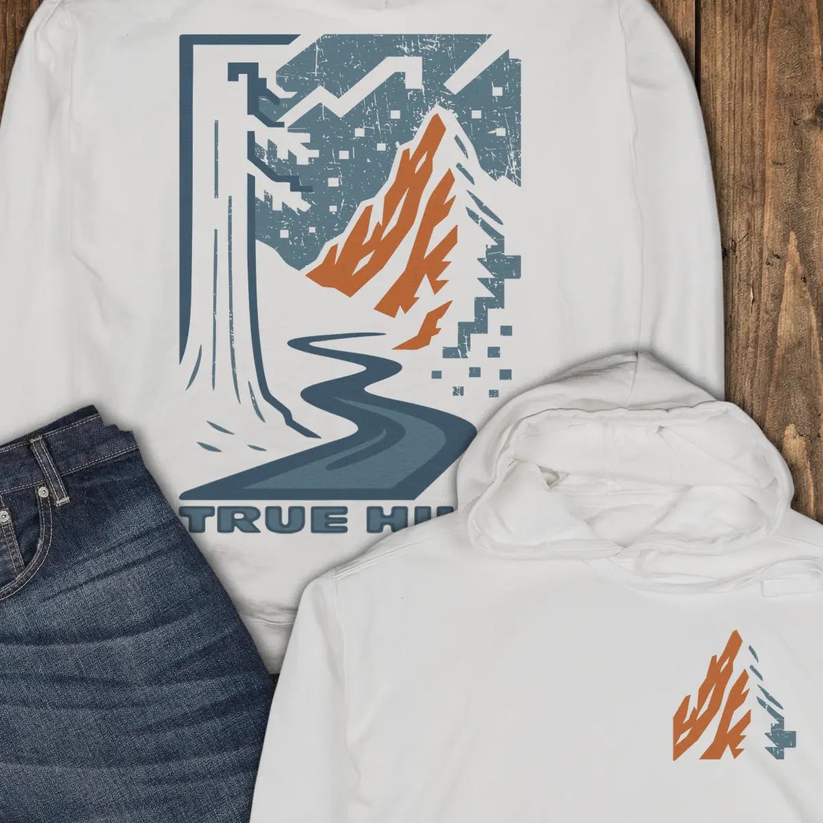 Pixel Peak Hoodie - White