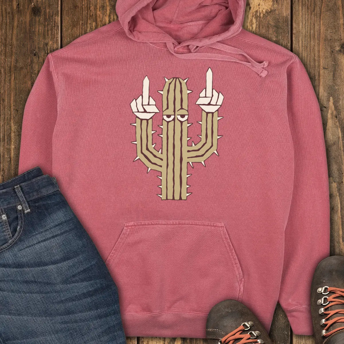 Prickly Hoodie - Crimson