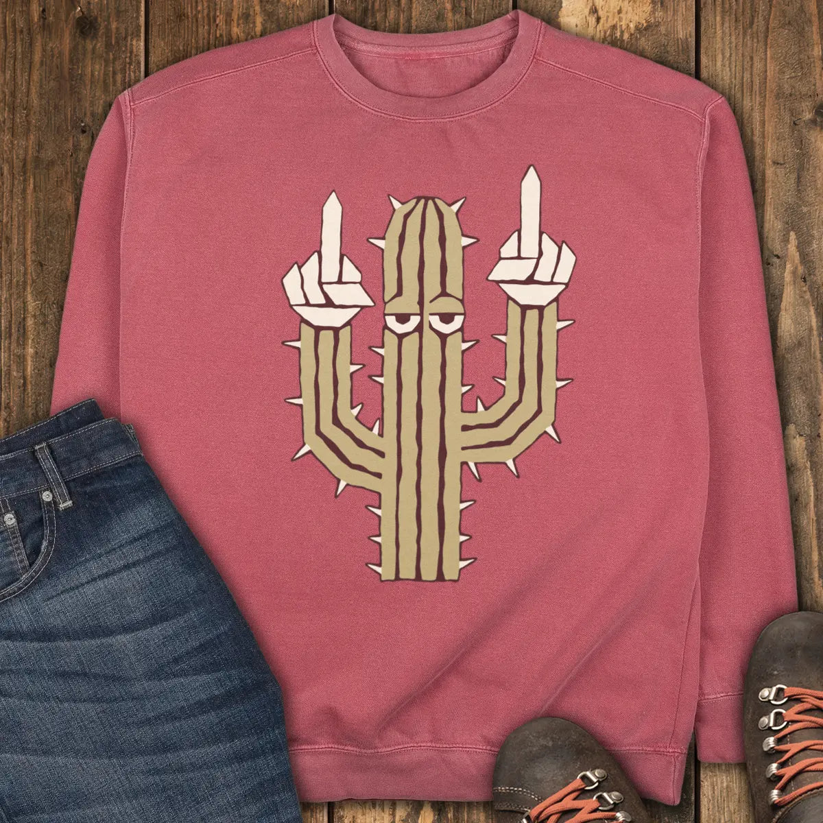 Prickly Sweatshirt - Crimson