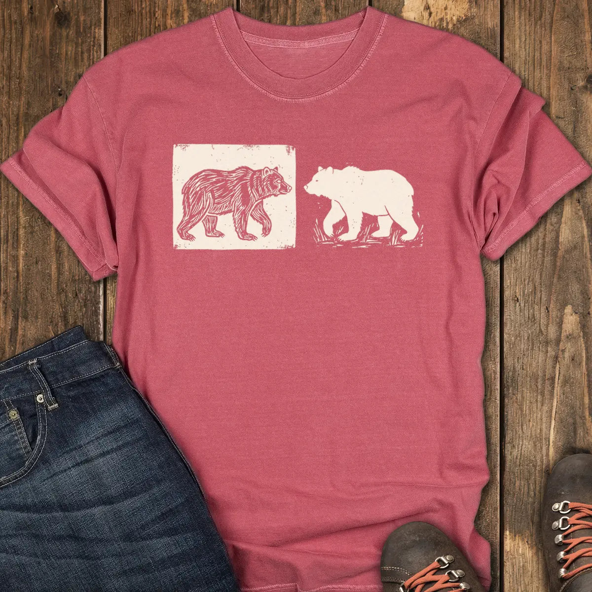 Raw Nature Tee - Crimson