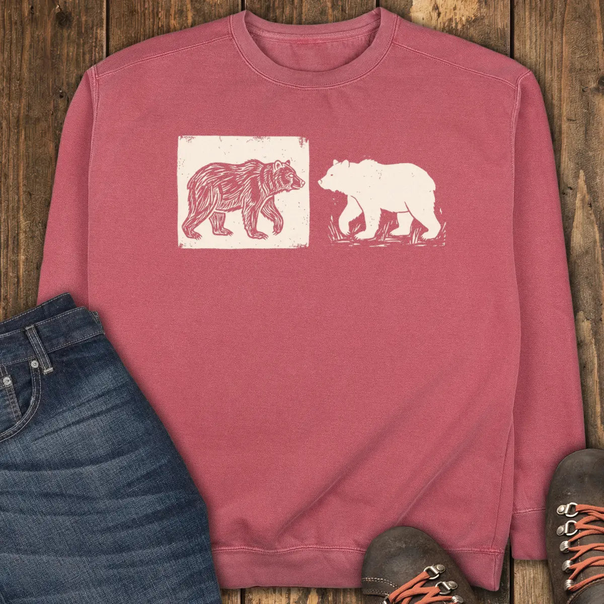 Raw Nature Sweatshirt - Crimson