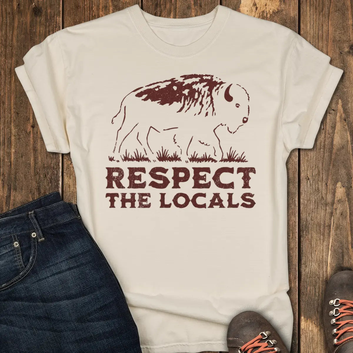 Respect the Locals Tee - Ivory