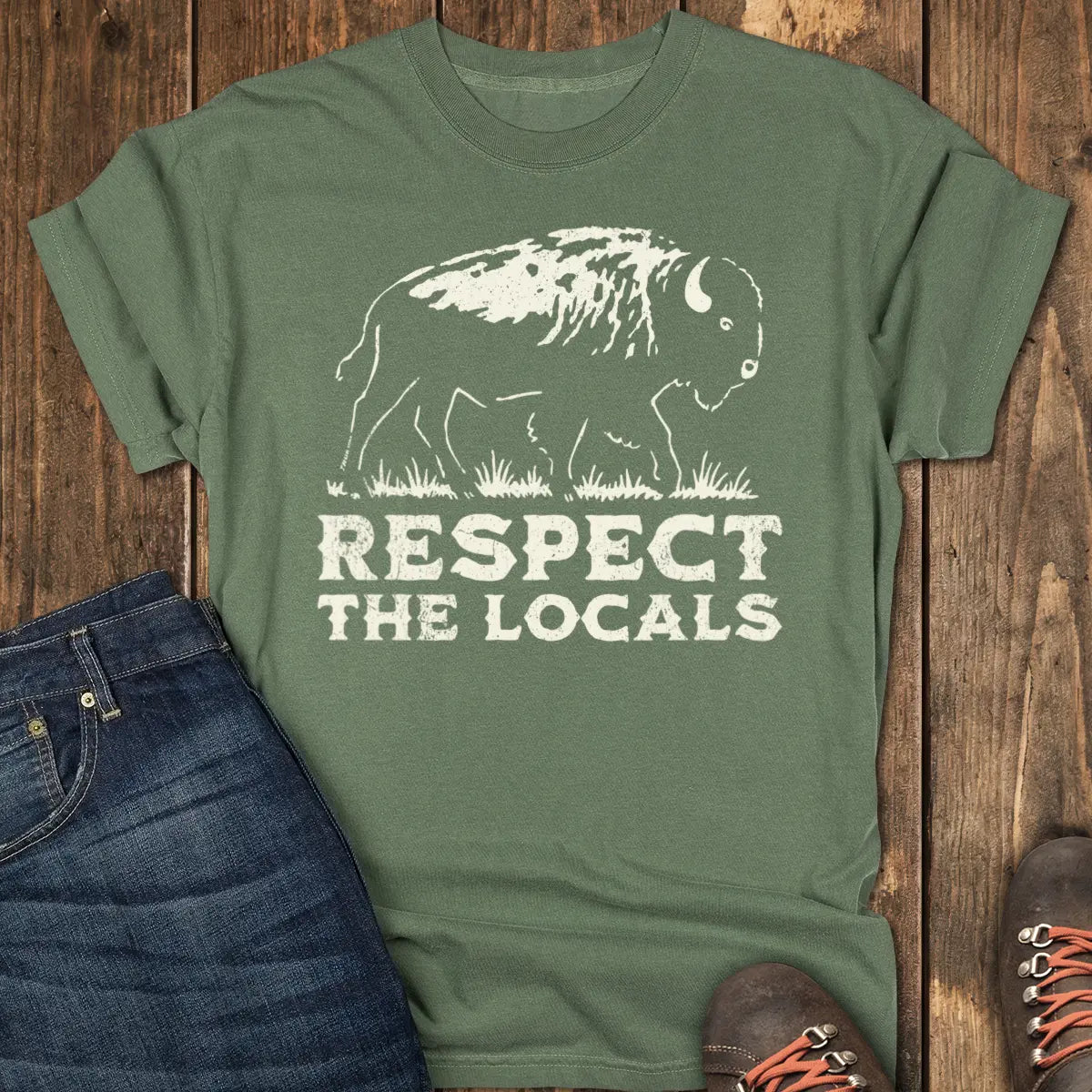 Respect the Locals Tee - Moss