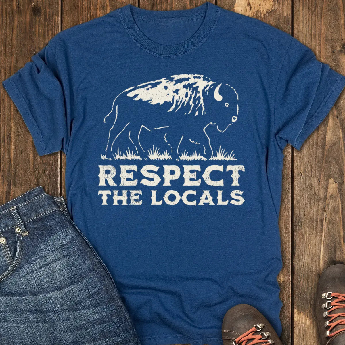 Respect the Locals Tee - Navy