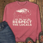 Respect the Locals Sweatshirt - Crimson