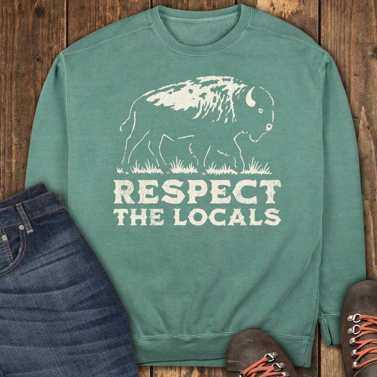 Respect the Locals Sweatshirt - Light Green