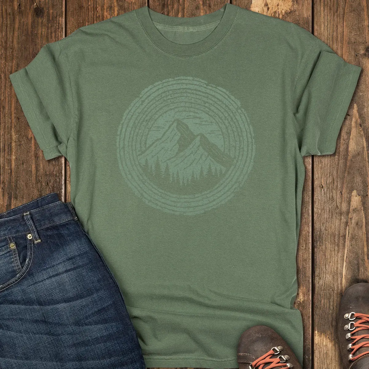 Rings of Time Tee - Moss