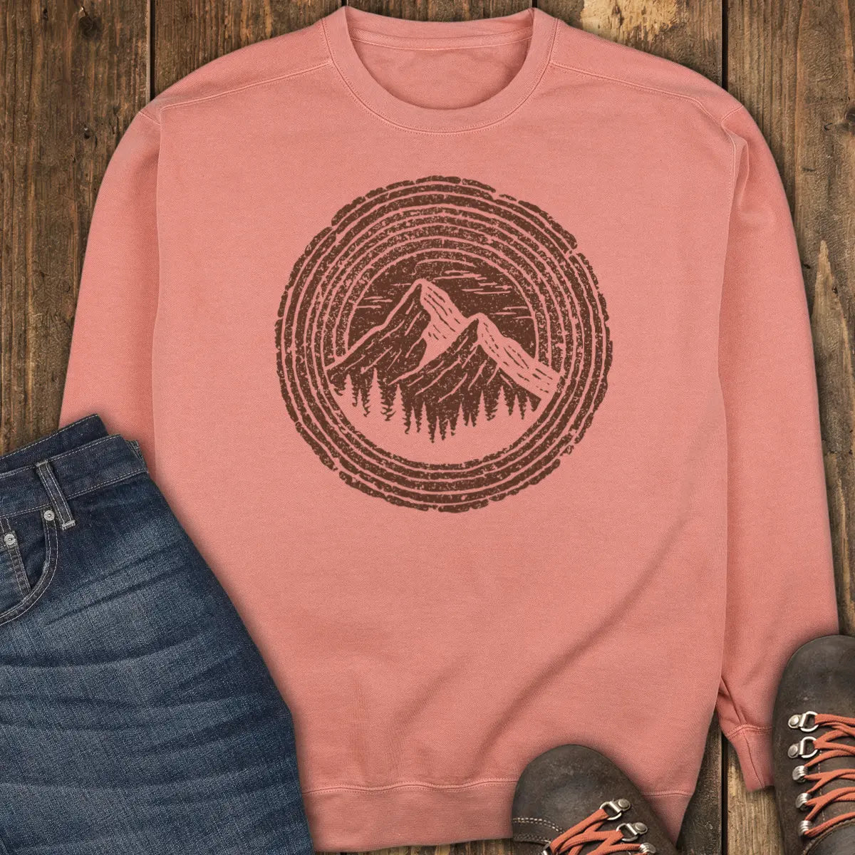 Rings of Time Sweatshirt - Terracotta