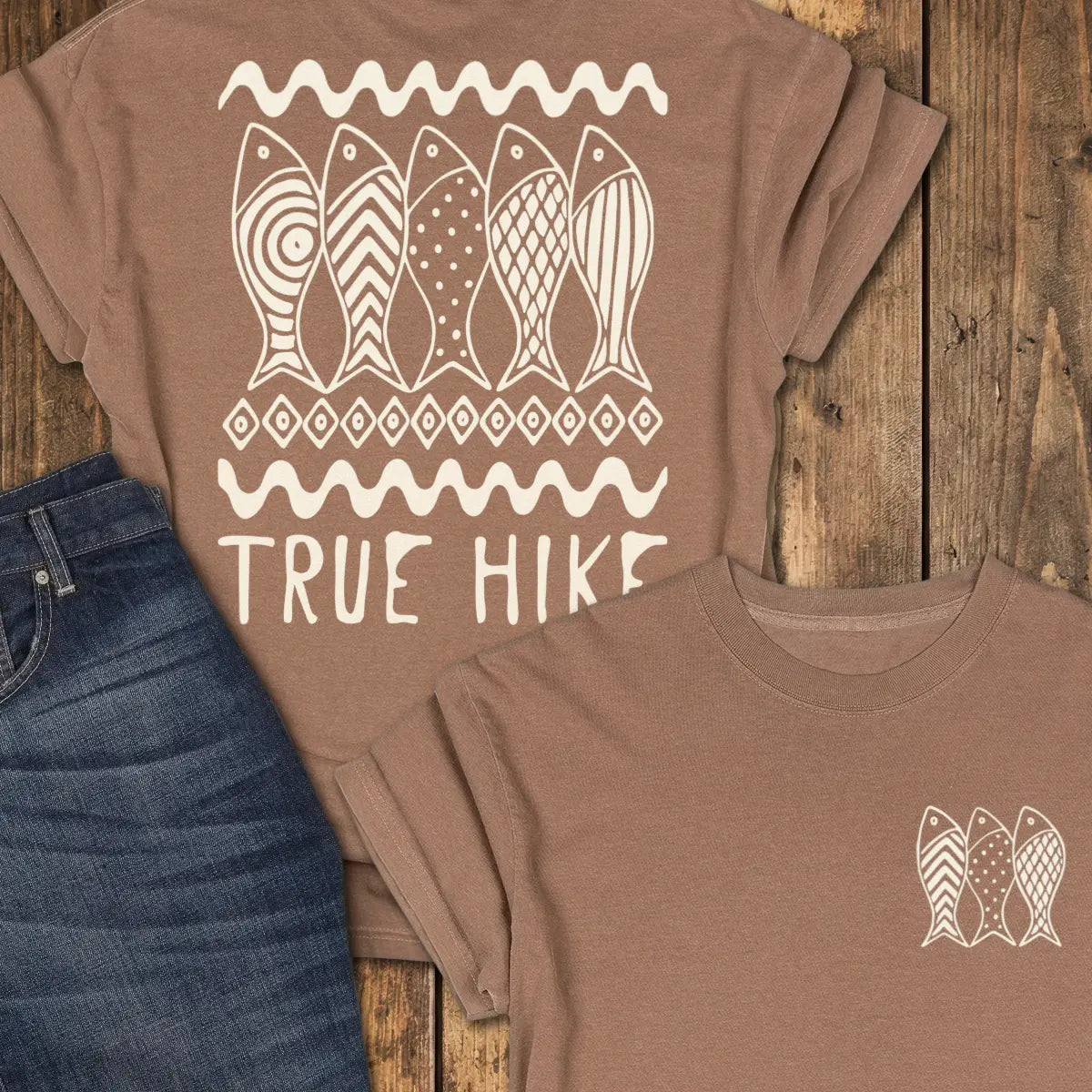 River Run — Back Print Tee - Espresso