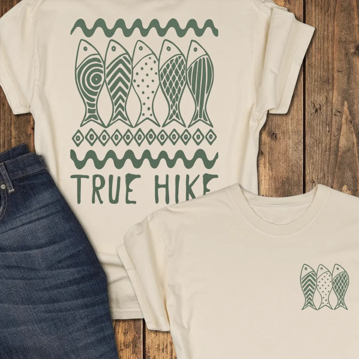 River Run — Back Print Tee - Ivory