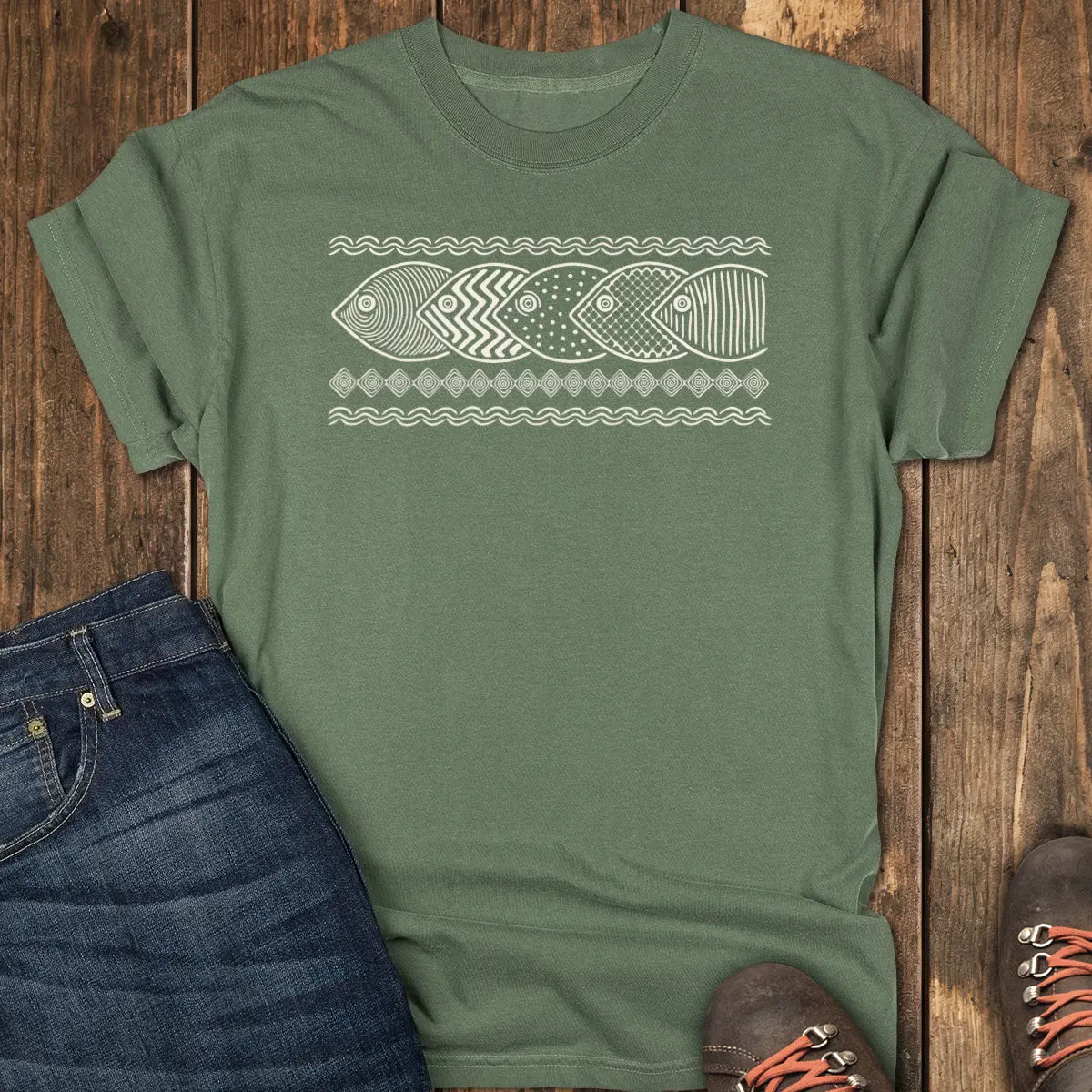 River Run Tee - Moss