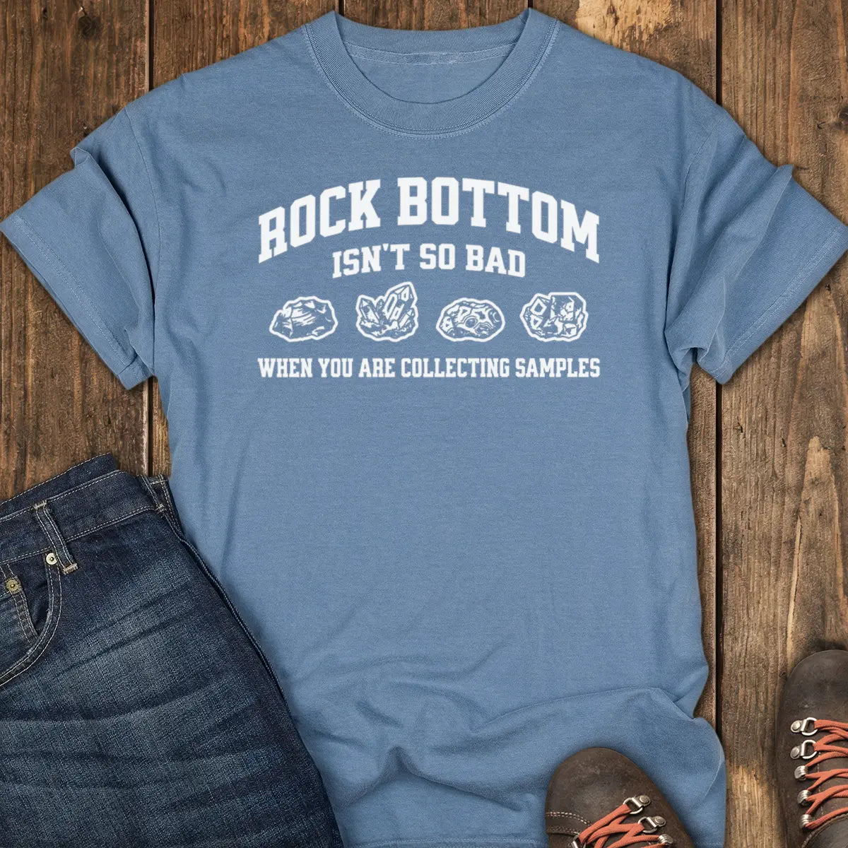 Rock Bottom Tee - Blue Jean