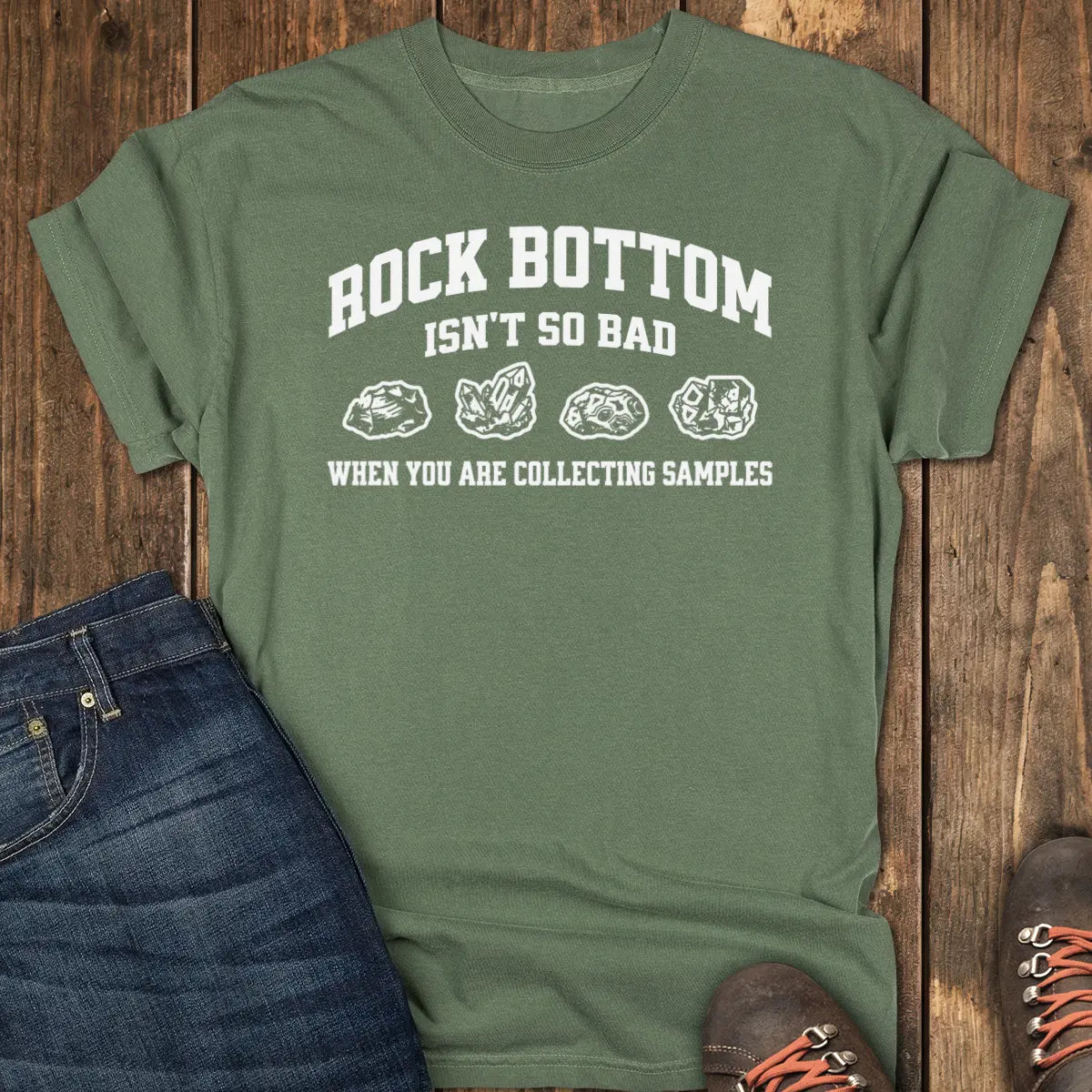 Rock Bottom Tee - Moss