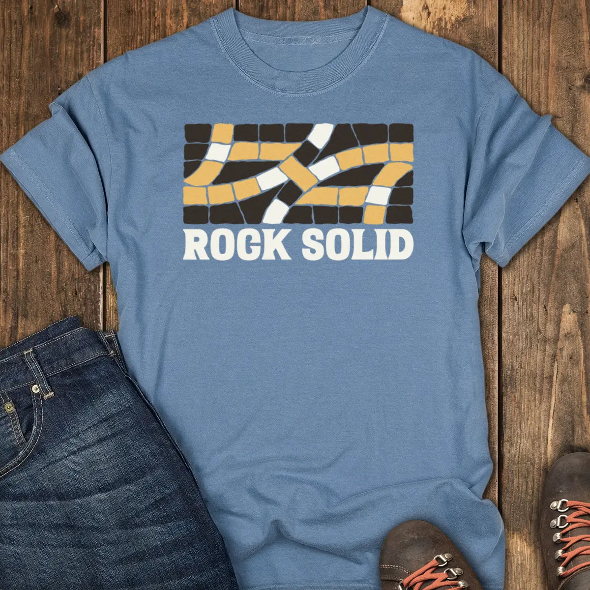 Rock Solid Tee - Blue Jean