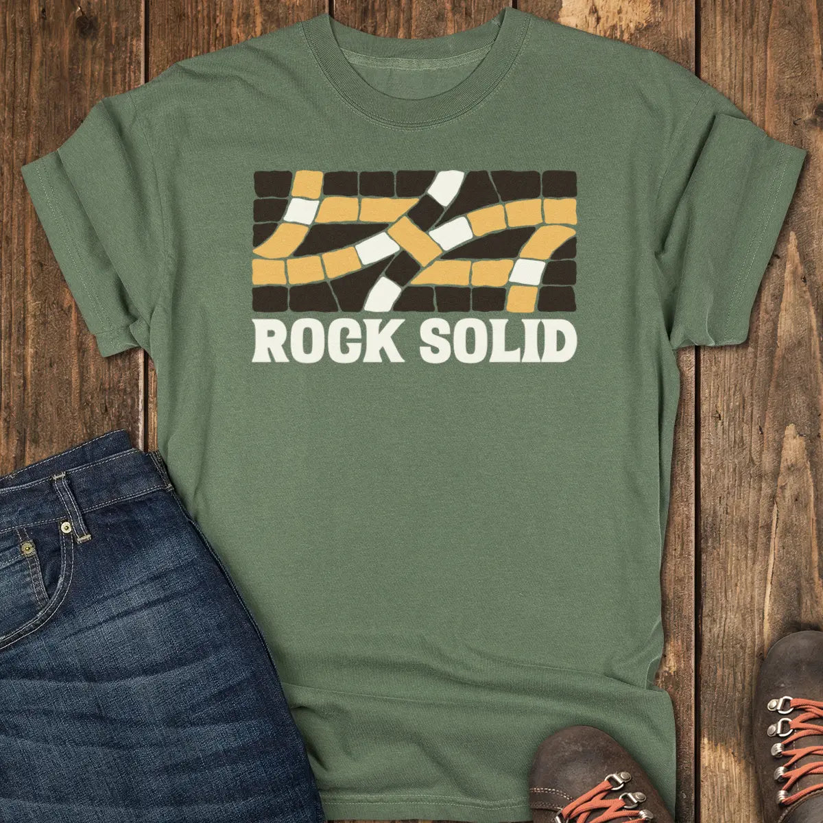 Rock Solid Tee - Moss