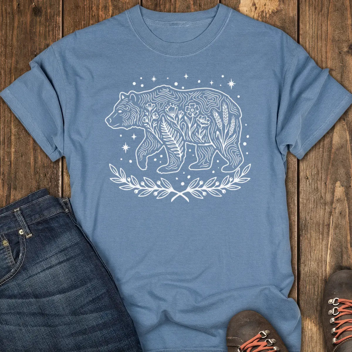 Rooted in the Wild Tee - Blue Jean