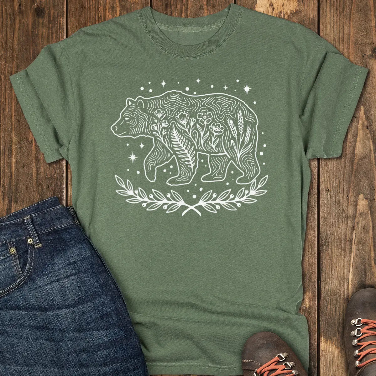Rooted in the Wild Tee - Moss