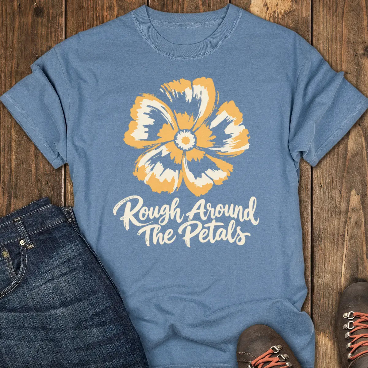 Rough Edges Tee - Blue Jean