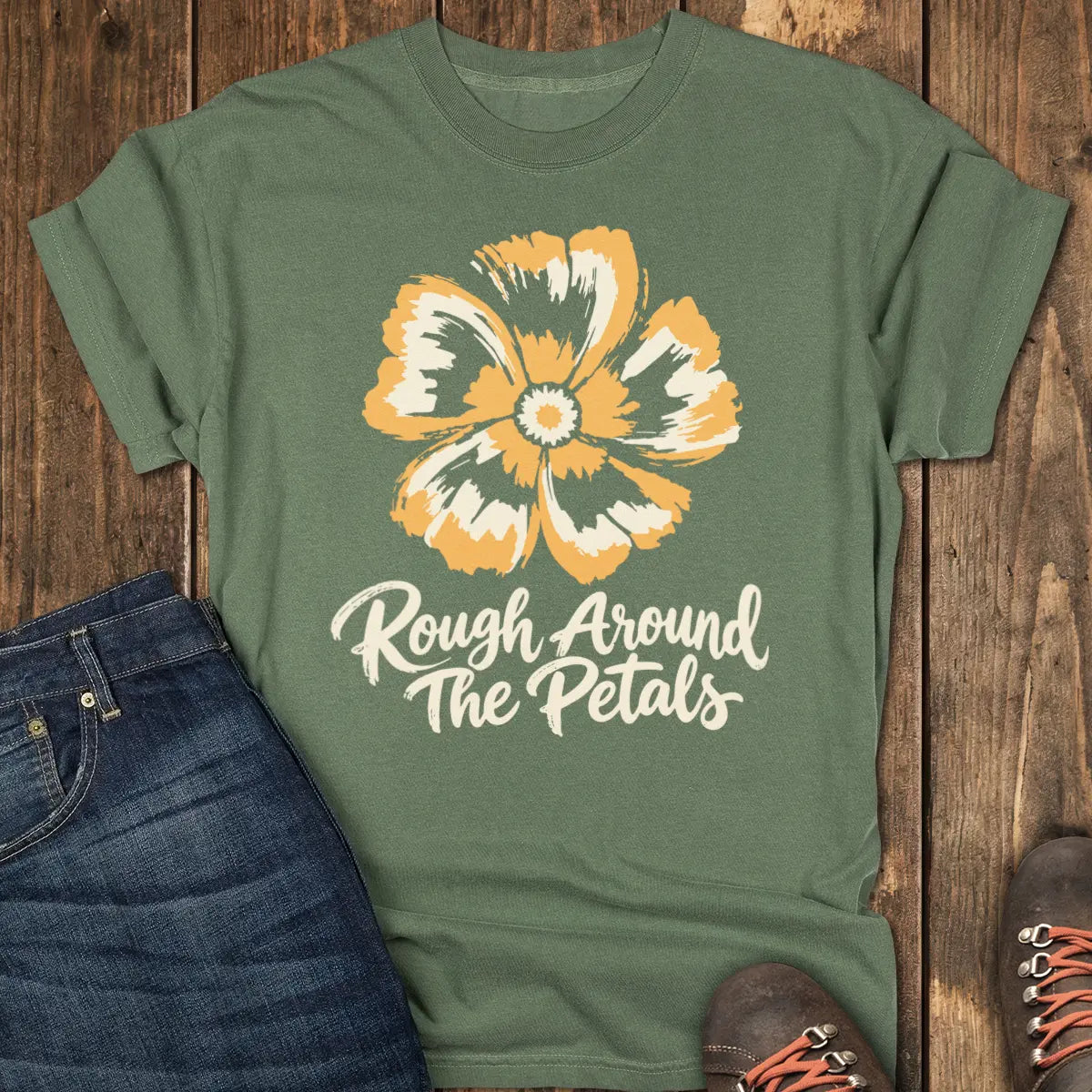 Rough Edges Tee - Moss