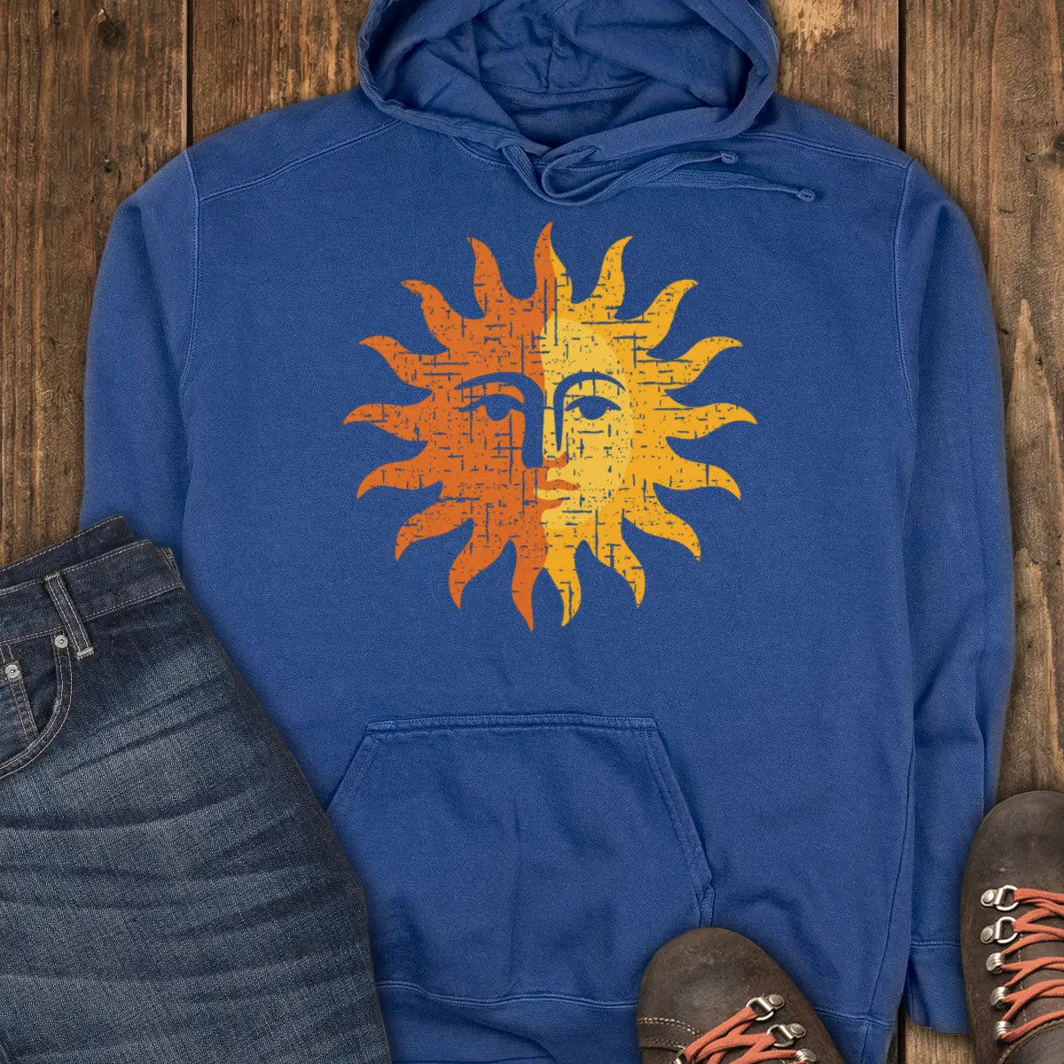 Rustic Sun Hoodie - True Navy