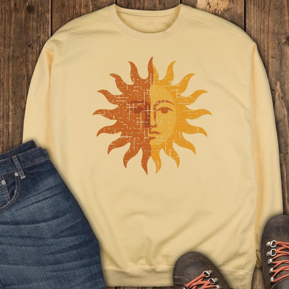 Rustic Sun Sweatshirt - Butter
