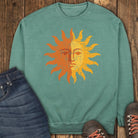 Rustic Sun Sweatshirt - Light Green