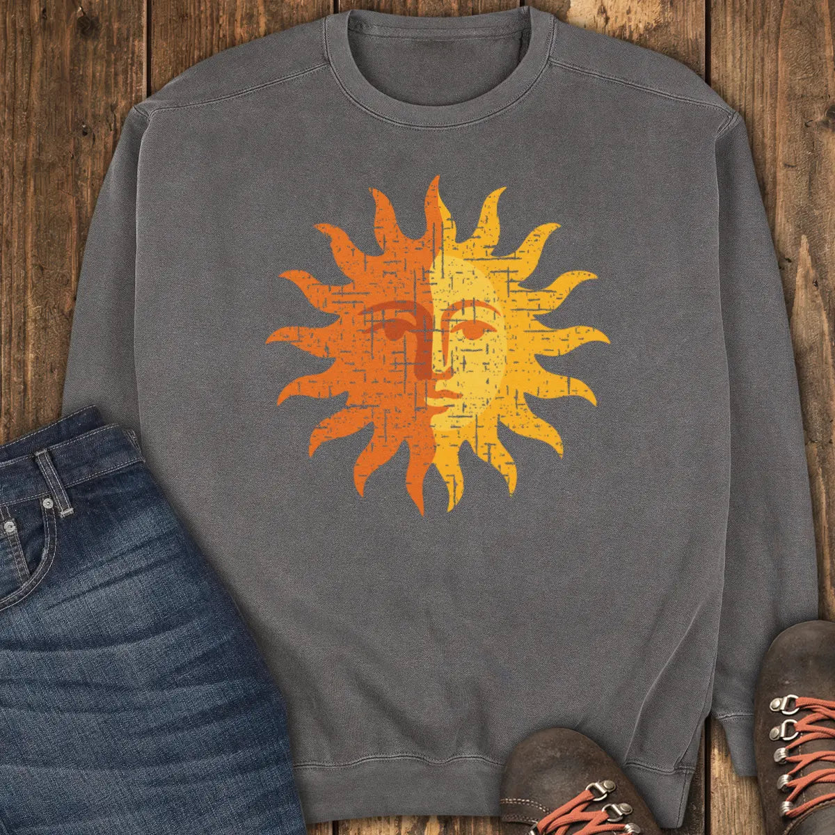 Rustic Sun Sweatshirt - Pepper