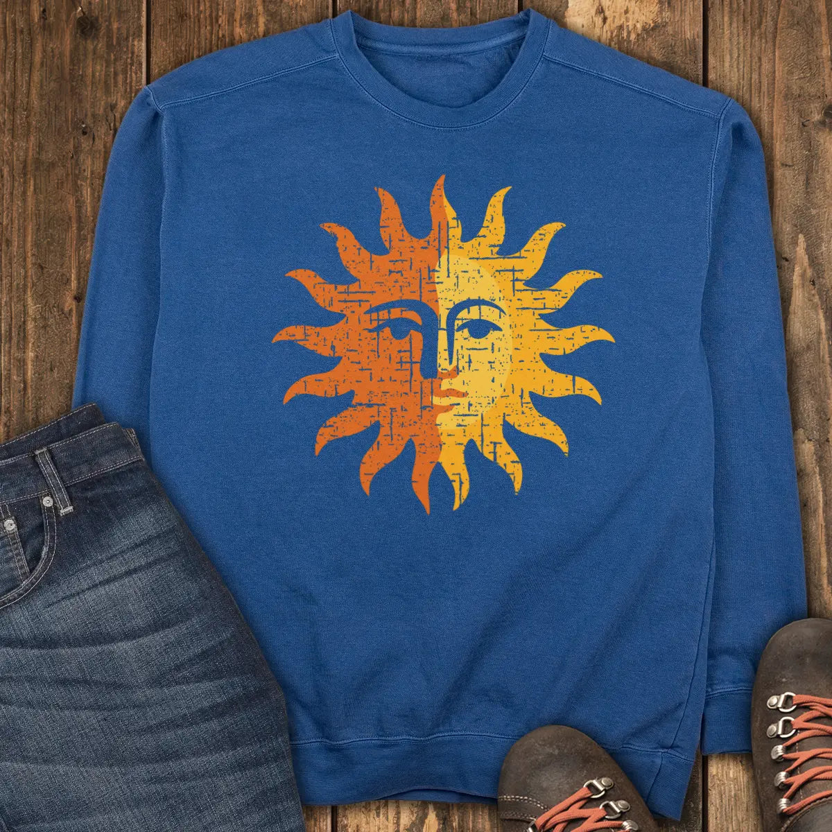 Rustic Sun Sweatshirt - True Navy