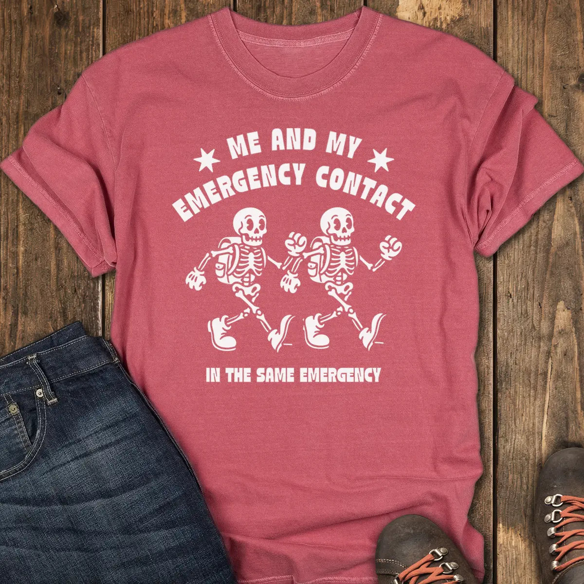 Same Emergency Tee - Crimson