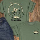 Scenic Route — Back Print Tee - Moss