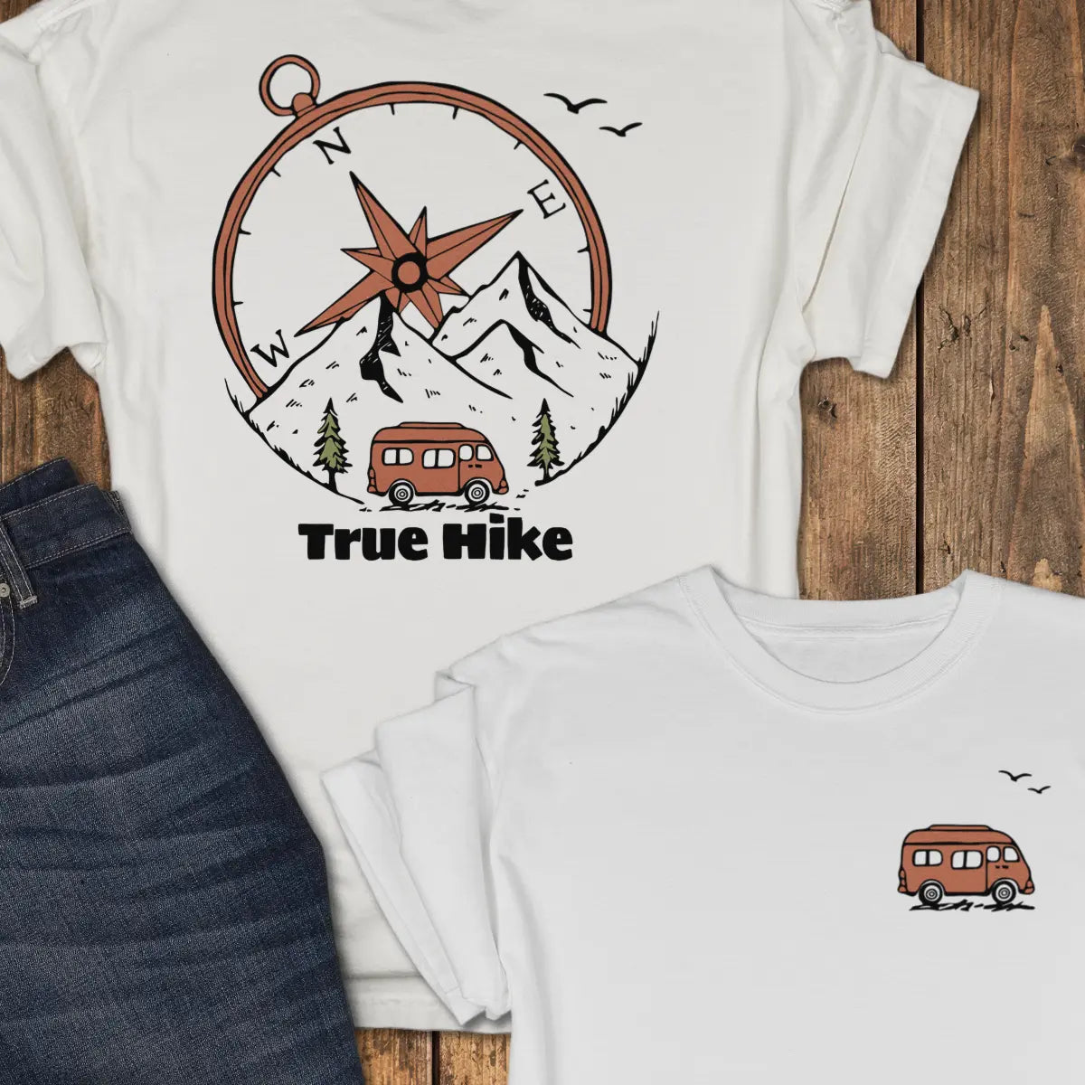Scenic Route — Back Print Tee - White