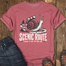 Scenic Route Snail Tee - Crimson