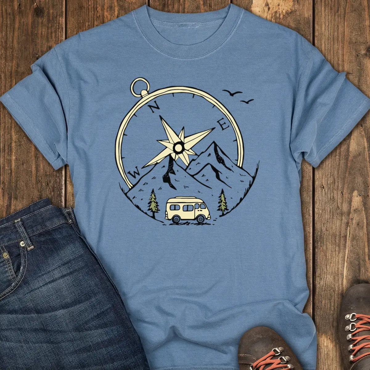 Scenic Route Tee - Blue Jean