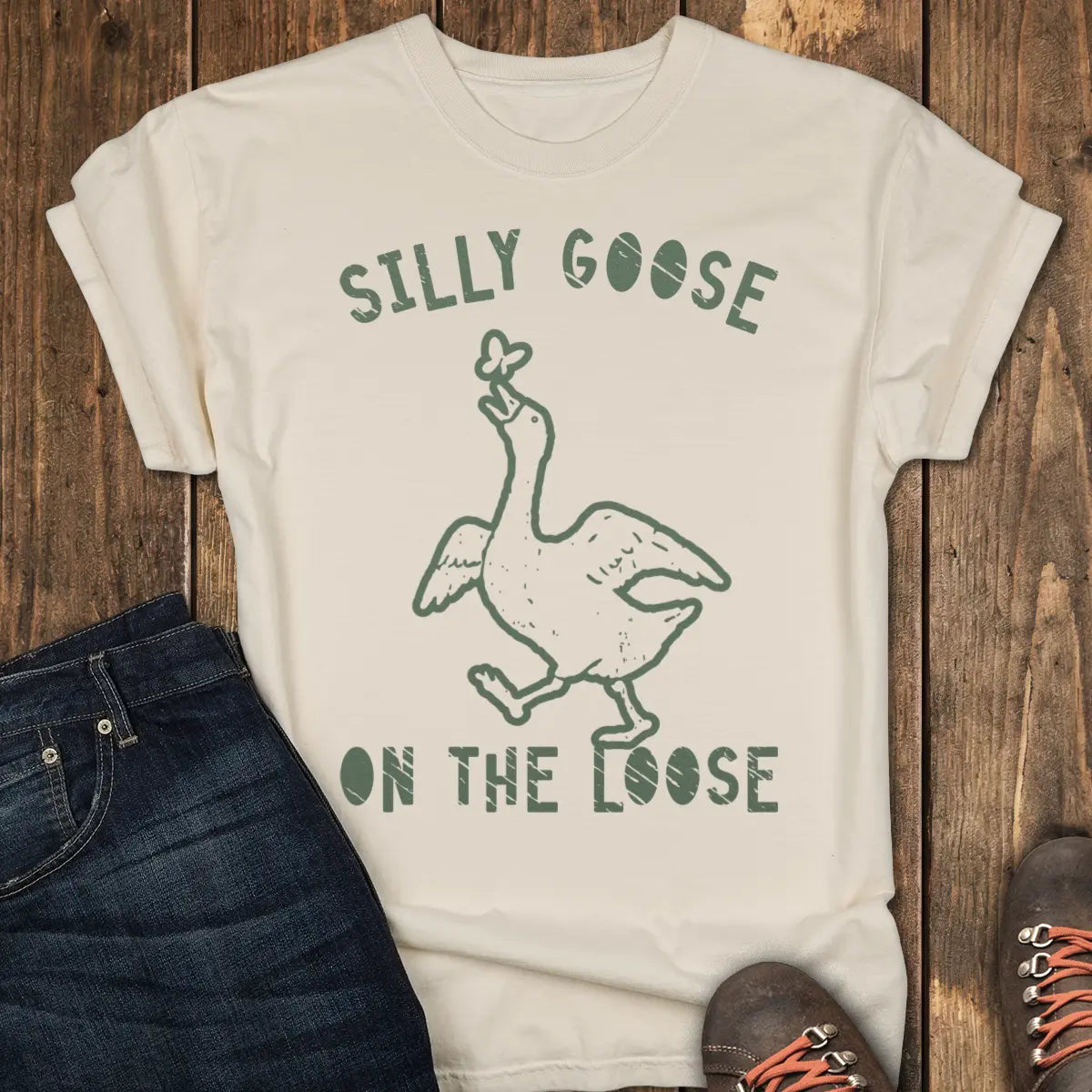 Silly Goose Tee - Ivory