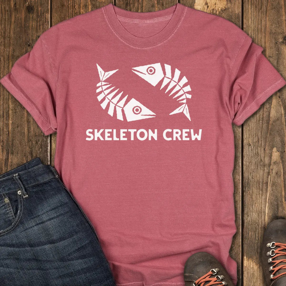 Skeleton Crew Tee - Crimson