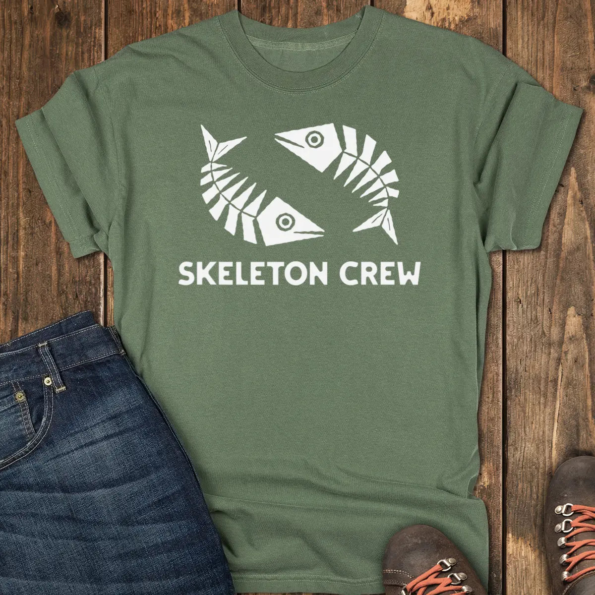 Skeleton Crew Tee - Moss