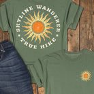 Skyline Wanderer — Back Print Tee - Moss