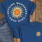Skyline Wanderer — Back Print Tee - Navy