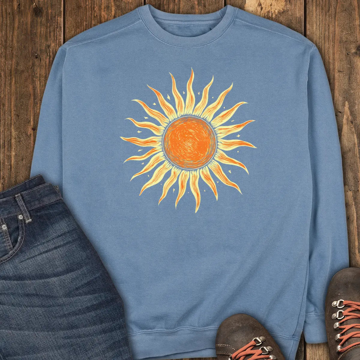 Skyline Wanderer Sweatshirt - Blue Jean