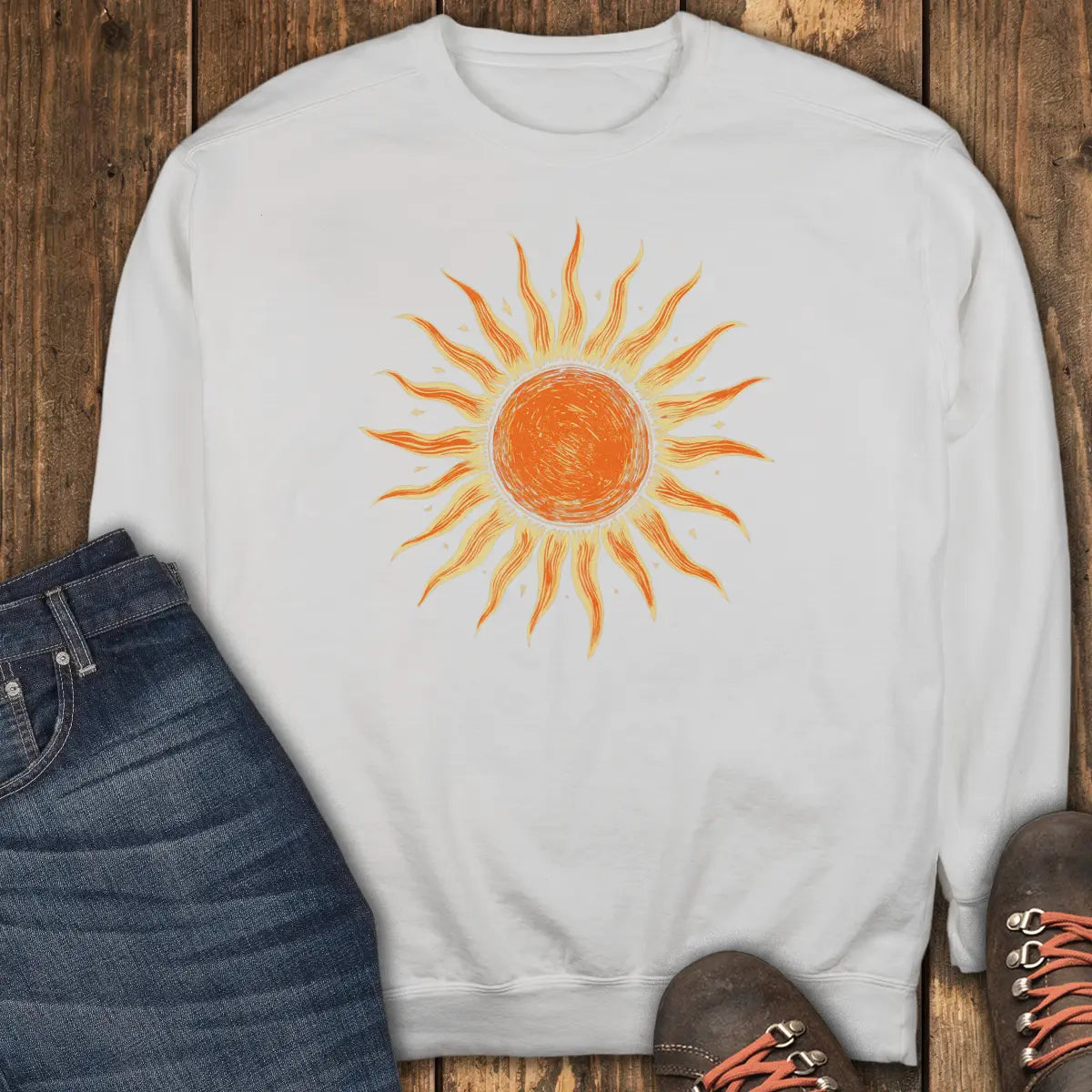 Skyline Wanderer Sweatshirt - White