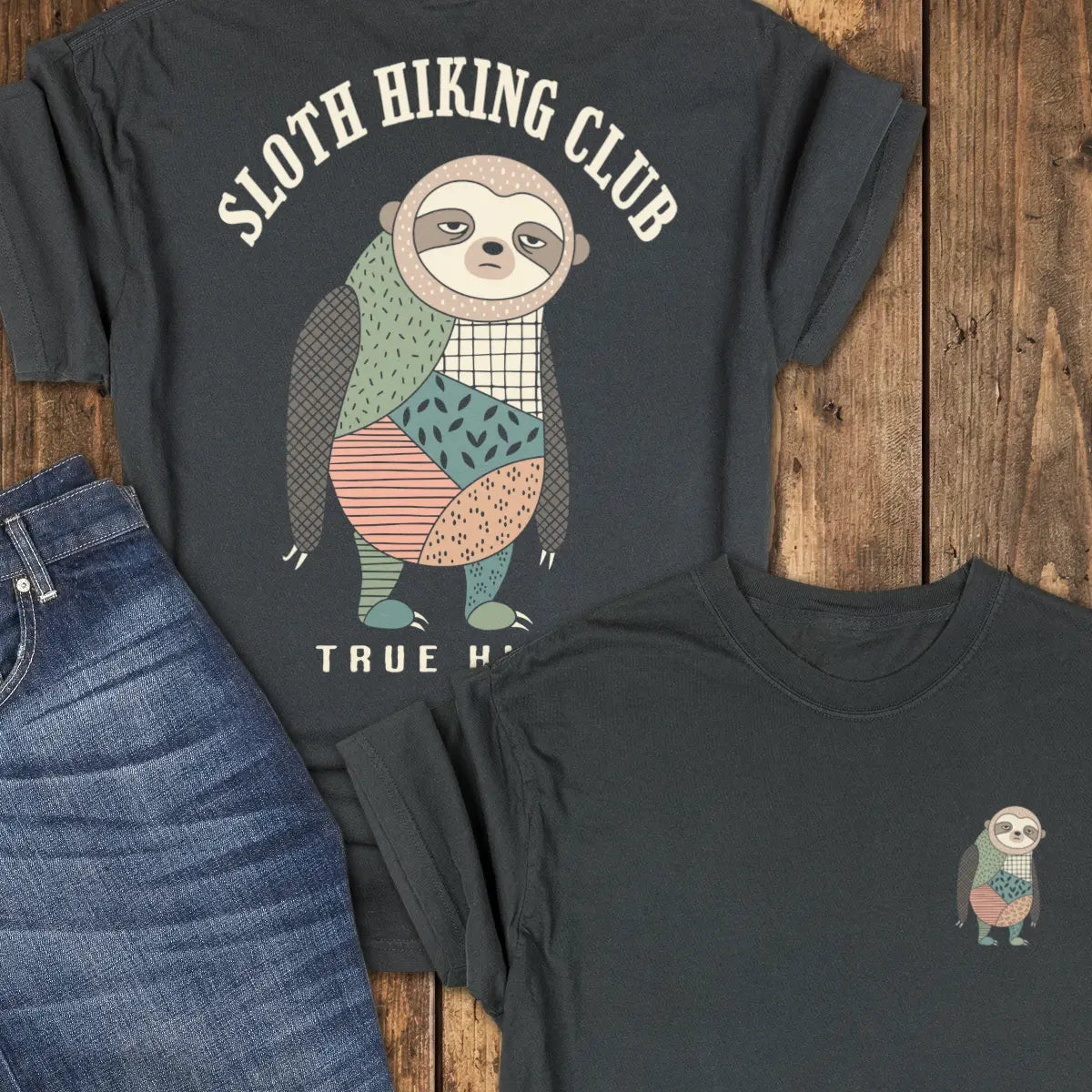 Sloth Hiking Club Tee - Black