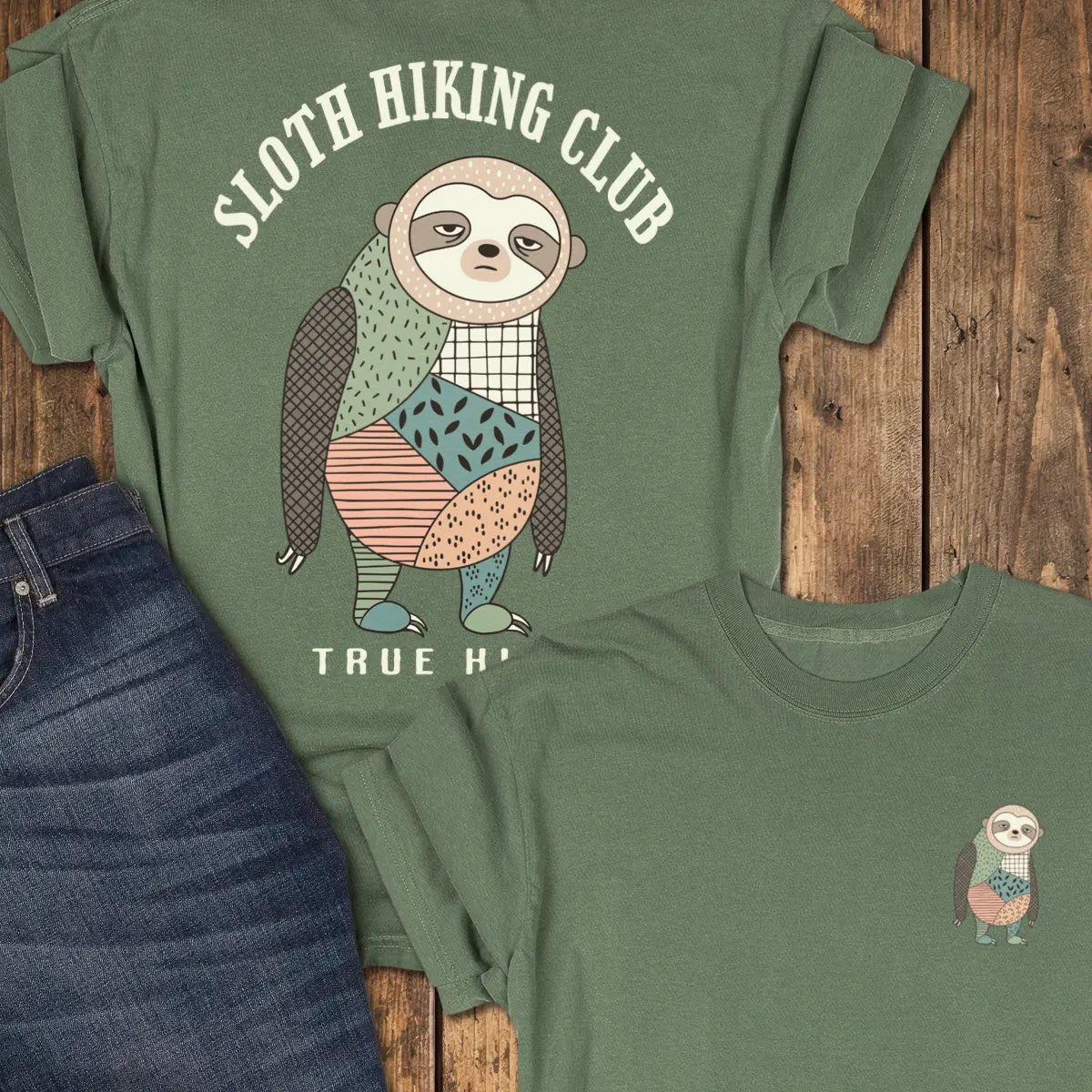 Sloth Hiking Club Tee - Moss