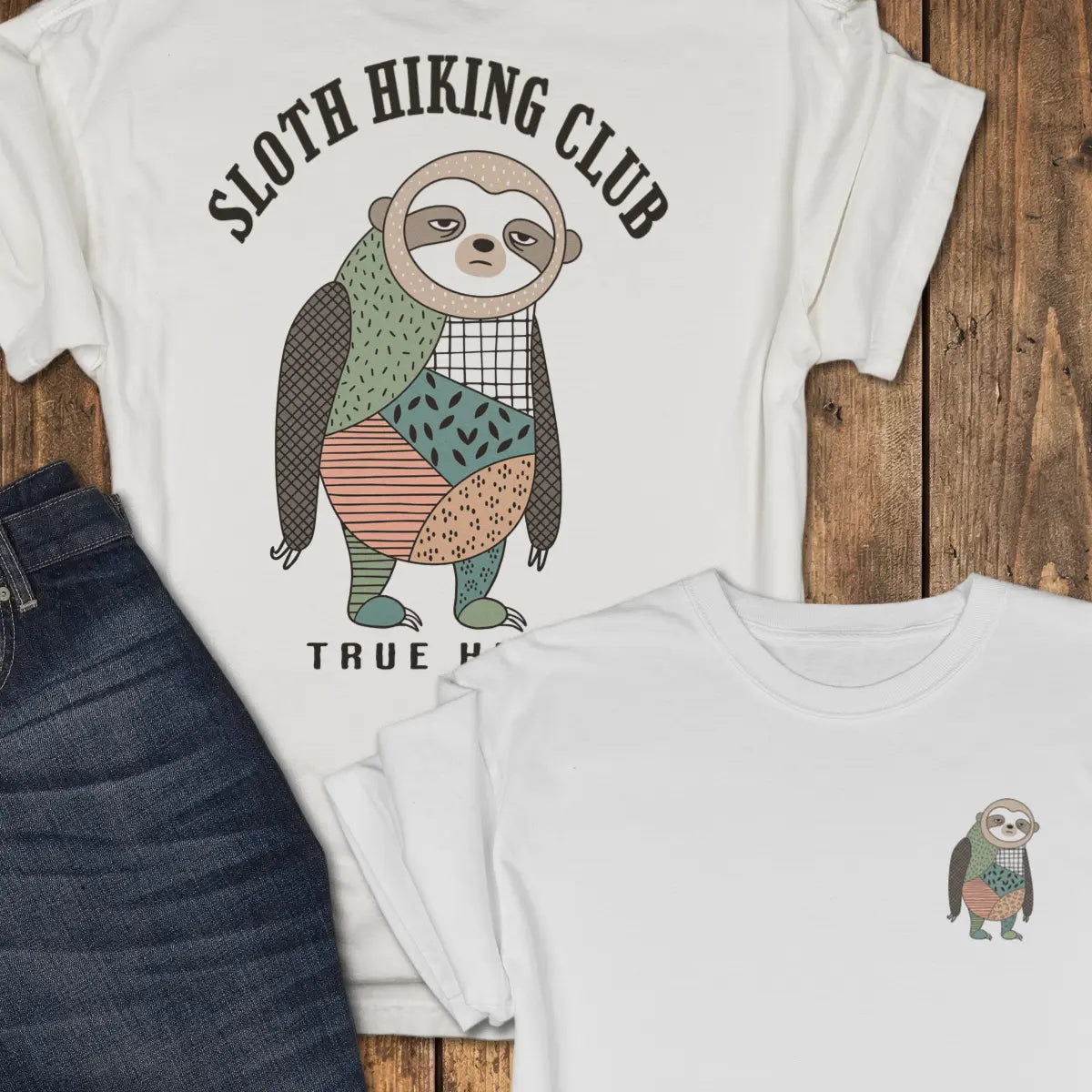 Sloth Hiking Club Tee - White