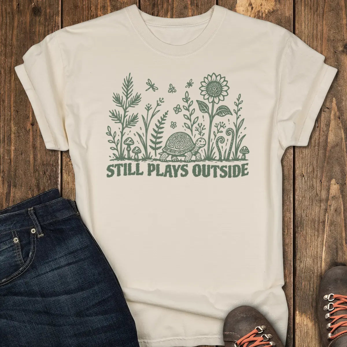 Slow Trail Society Tee - Ivory