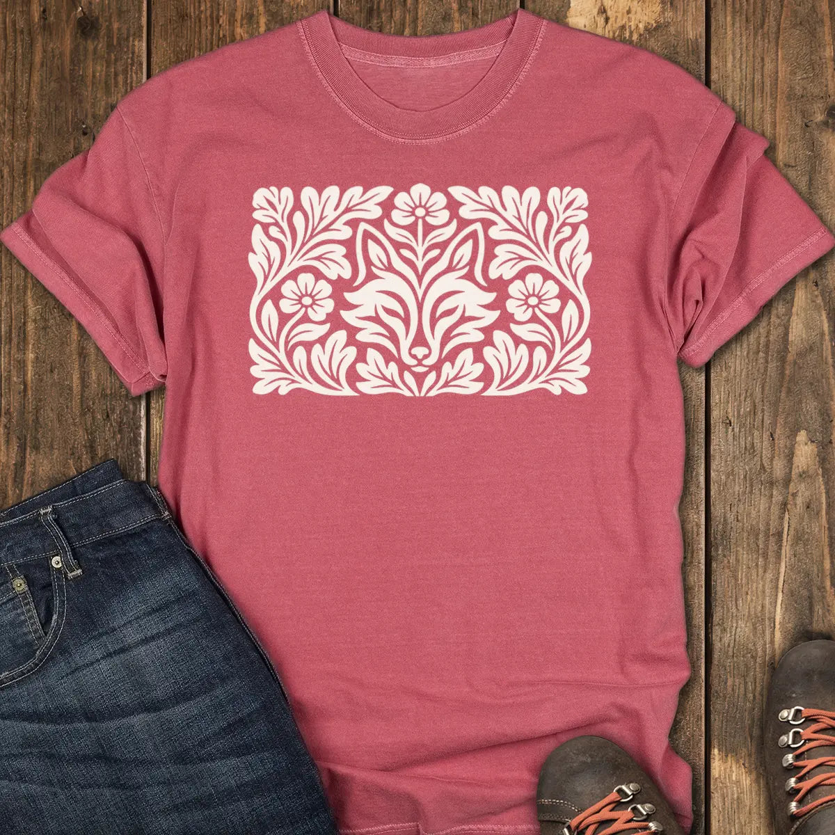 Sly Fox Tee - Crimson