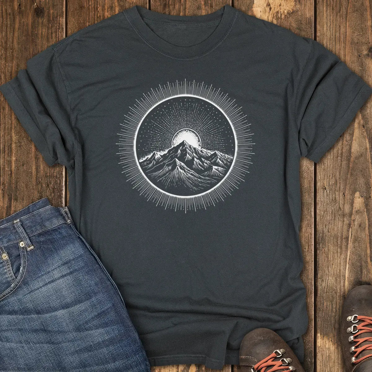 Solar Crest Tee - Black