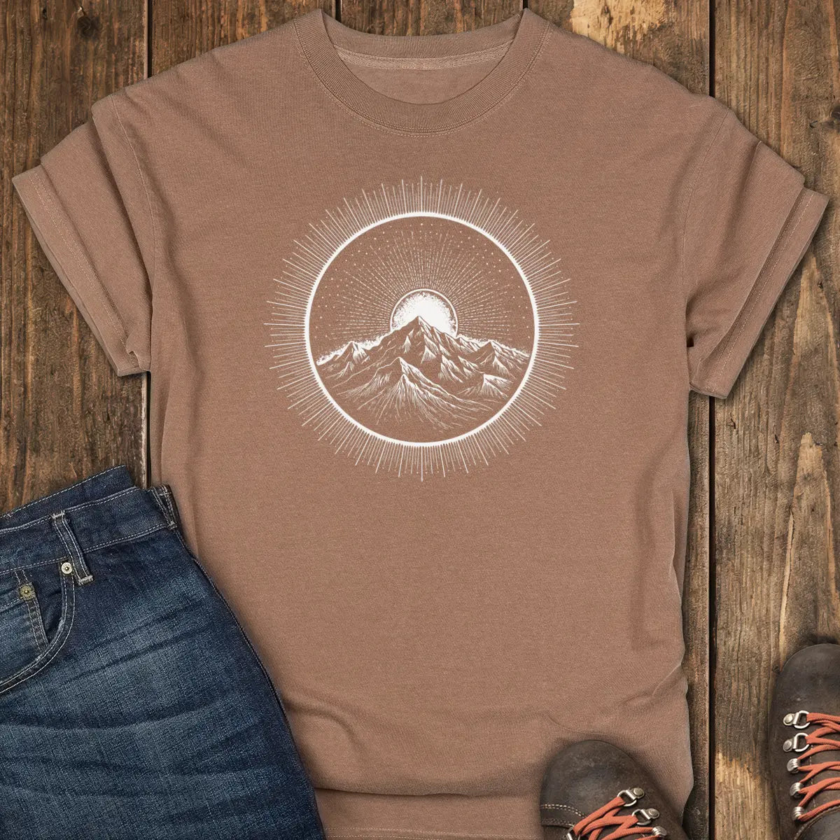 Solar Crest Tee - Espresso